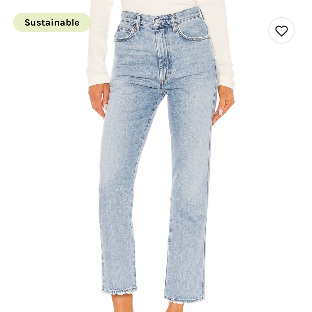 Agolde pinch waist high rise kick riptide